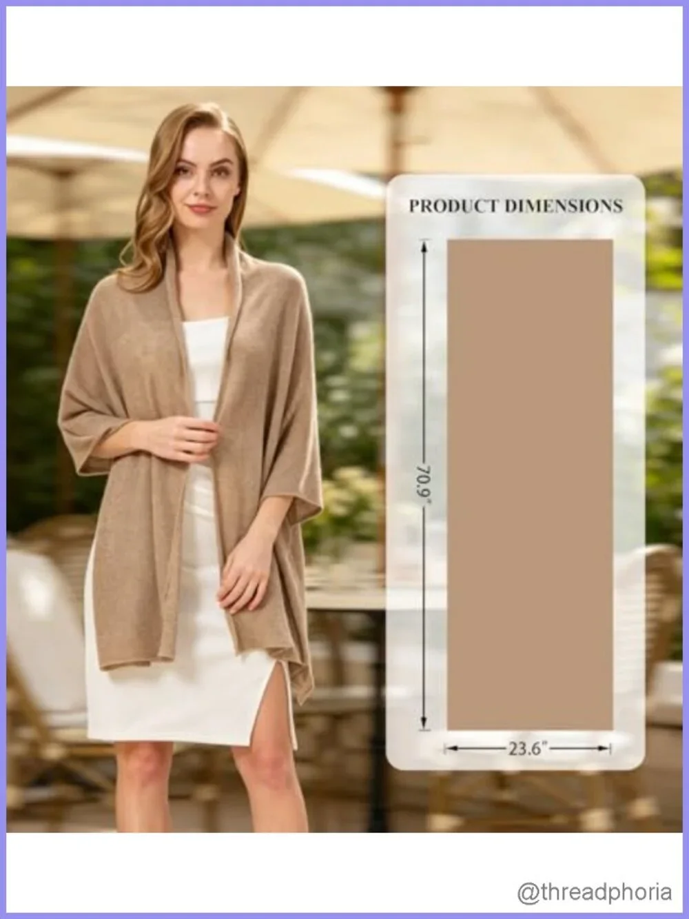 Luxury 100% Cashmere Wrap, Knitted Shawl, Lightweight Travel Scarf